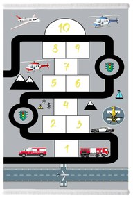 Παιδικό χαλί C7679.10 Γκρί με Κρόσια 120x180 εκ. 120x180x1 εκ.