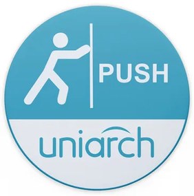 UNIARCH αυτοκόλλητο Push HW200222, Φ 12cm