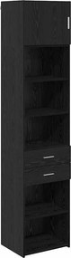 vidaXL Highboard Μαύρη Οξυά 50 x 42,5 x 225 εκ Επεξεργασμένο ξύλο