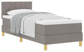 vidaXL Κρεβάτι με Σπαστό Στρώμα Γκρι 80x200 cm Ύφασμα