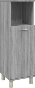 vidaXL Ντουλάπι Μπάνιου Γκρι Sonoma 30x30x95 εκ. Επεξεργασμένο Ξύλο