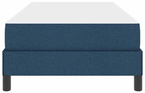 vidaXL Κρεβάτι με ελατήρια με στρώμα Μπλε 90 x 190 cm ύφασμα