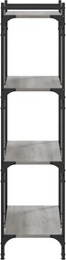vidaXL Βιβλιοθήκη 4 Επιπέδων Γκρι Sonoma 80x30x120 εκ. Επεξεργ. Ξύλο