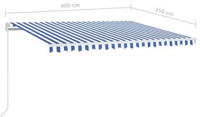 ΤΕΝΤΑ ΣΥΡΟΜΕΝΗ ΧΕΙΡΟΚΙΝΗΤΗ ΜΕ LED ΜΠΛΕ / ΛΕΥΚΟ 400 X 350 ΕΚ. 3068981