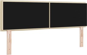 vidaXL LED κεφαλάρι με φώτα λωρίδας LED Κρεμ 144 cm Πολυεστέρας