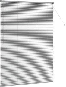 vidaXL Βενετσιάνικες Ρόδες Ασημί 175 x 125 εκ Αλουμίνιο