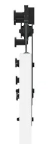 vidaXL Συρόμενη Πόρτα  με Εξαρτήματα Λευκή 78x232 cm Συμπαγές Ξύλο Πεύκου