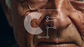 Intra Συλλεκτικό Ξύλινο Παζλ Plywood 4mm - Κοντινό πλάνο ενός ηλικιωμένου προσώπου Σε Ξύλινο Κουτί - Διαστάσεις Puzzle: 10x10 cm – 25 κομμάτια