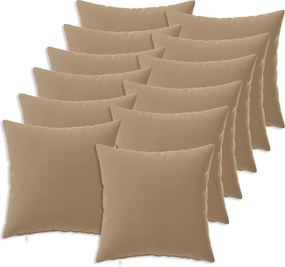 VidaXL Κάλυμμα Μαξιλαριού 12 τμχ. HEERLEN Taupe 45 x 45 cm Πολυεστέρας