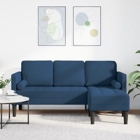 vidaXL Σετ Καναπέ Μπλε 173 x 131 x 67 εκ ύφασμα
