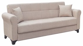 AZUR LIGHT BROWN ΥΦΑΣΜΑ 3ΘΕΣΙΟΣ ΚΑΝΑΠΕΣ/ΚΡΕΒΑΤΙ ΜΕ ΑΠΟΘ.ΧΩΡΟ