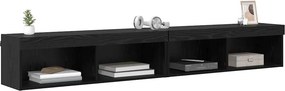 vidaXL Σετ επίπλου τηλεόρασης 2 pcs Μαύρη Οξυά Επεξεργασμένο Ξύλο