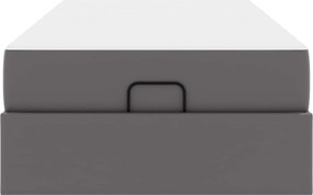 vidaXL Σκελετός κρεβατιού με στρώμα Άλλο 2 pcs Γκρι PVC