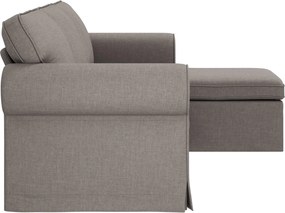 vidaXL Καναπές Taupe 215 x 138 x 80 εκ ύφασμα