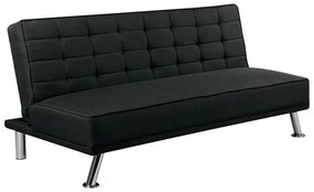 EUROPA Καναπές - Κρεβάτι Σαλονιού Καθιστικού, Ύφασμα Μαύρο 176x82x80cm Bed:176x102x40cm