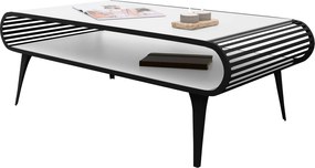 Τραπεζάκι Σαλονιού Aristo-Λευκό - Μαύρο