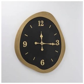 Ρολόι Τοίχου Μεταλλικό Μαύρο-Χρυσό 50x60x2.5cm 753-10063 Estheti 753-10063 Μαύρο-Χρυσό