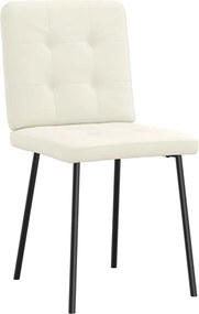 vidaXL Καρέκλες Τραπεζαρίας 4 τεμ. Κρεμ Βελούδινες