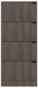 vidaXL Παπουτσοθήκη 4 Πόρτες Γκρι Sonoma Δρυς 59x24x136 εκ Επεξ. Ξύλο