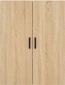vidaXL Ντουλάπι Sonoma δρυς 69,5 x 34 x 180 εκ. από Επεξεργασμένο Ξύλο