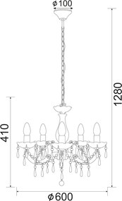 Πολυέλαιος Οροφής Aca Firenze SF3631165 Clear