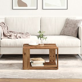 vidaXL Τραπέζι Καφέ Παλιό Ξύλο 51.5x51.5x30 εκ. Φτιαγμένο από Ξύλο
