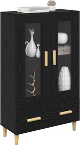 vidaXL Highboard Μαύρη Οξυά 70 x 31 x 115 εκ Επεξεργασμένο ξύλο