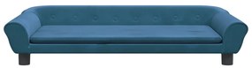 vidaXL Κρεβάτι Σκύλου Μπλε 100 x 50 x 21 εκ. Βελούδινο