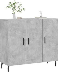 vidaXL Ντουλάπι Γκρι Σκυροδέματος 90x34x80 εκ. Επεξεργασμένο Ξύλο