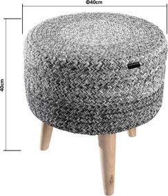 Σκαμπό (Φ40x40) Guy Laroche Shades Grey