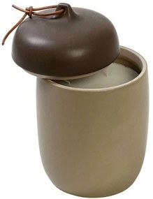 Αρωματικό Κερί Σε Βάζο Amber &amp; Tonka FRS107 11,5x11,5x19cm Olive-Brown Espiel Κεραμικό