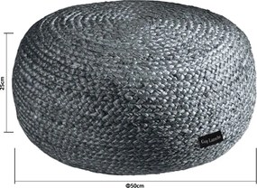 Πουφ (Φ50x25) Guy Laroche Ottoman Anthracite