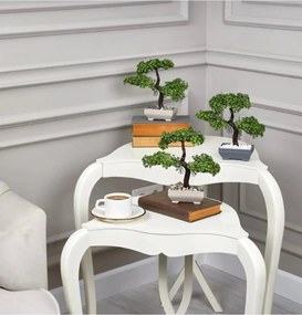 Stewehome Τεχνητό πράσινο μπονσάι δέντρο για χρήση σε γραφείο Μαύρο