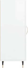vidaXL Ντουλάπι Γυαλιστερό Λευκό 34,5x34x90 εκ. Επεξεργασμένο Ξύλο
