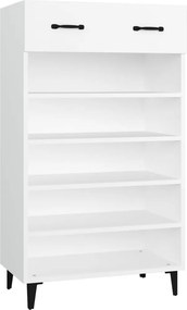 vidaXL Παπουτσοθήκη Λευκή 60 x 35 x 105 εκ. από Επεξεργασμένο Ξύλο