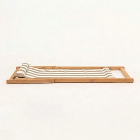 Ξαπλώστρα Κήπου Καφέ / Λευκό GRAOL 59x44x90