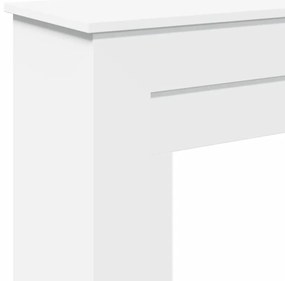 vidaXL Πλαίσιο Τζακιού Λευκό 90x30x90 εκ. από Επεξ. Ξύλο