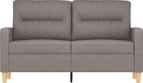 vidaXL Καναπές Διθέσιος Taupe 120 εκ. Υφασμάτινος