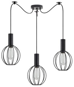 Φωτιστικό Οροφής  SE21-BL-4-BL3-GR2 ADEPT TUBE Black Pendant Black Metal Grid+ - 51W - 100W - 77-8535