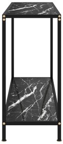 vidaXL Τραπέζι Κονσόλα Μαύρο 100 x 35 x 75 εκ. από Ψημένο Γυαλί