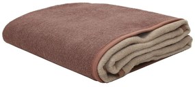 Κουβέρτα Δίχρωμη Polycotton Marron-Beige Viopros Μονό 160x220cm Acrylic, Polyester