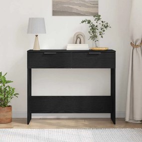 vidaXL Τραπέζι κονσόλας Μαύρη δρυς 90 x 36 x 75 εκ. Επεξεργασμένο ξύλο