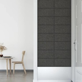 vidaXL Πάνελ Τοίχου 12 τεμ. Σκούρο Γκρι 60 x 30 εκ. 2,16 μ² Υφασμάτινα