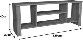 Έπιπλο τηλεόρασης Seref pakoworld σε λευκή απόχρωση 120x30x47εκ