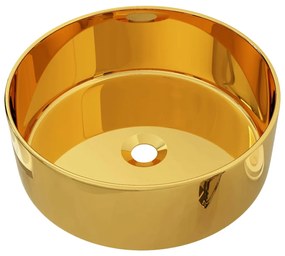 vidaXL Νιπτήρας Χρυσός 40 x 15 εκ. Κεραμικός