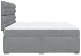 ΚΡΕΒΑΤΙ BOXSPRING ΜΕ ΣΤΡΩΜΑ ΑΝΟΙΧΤΟ ΓΚΡΙ 180X200 ΕΚ. ΥΦΑΣΜΑΤΙΝΟ 3292874