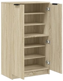 vidaXL Παπουτσοθήκη Sonoma Δρυς 59x35x100,5 εκ. από Επεξεργασμένο Ξύλο