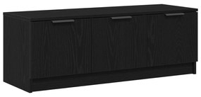vidaXL Ντουλάπα τηλεόρασης Μαύρη Δρύς 102x35x36,5 εκ Επεξεργασμένο ξύλο