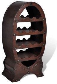 vidaXL Ράφι Κρασιού Καφέ ξύλο