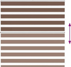 vidaXL Στόρι Ζέβρας Καφέ 145x100 εκ. Πλάτος Υφάσματος 140,9 εκ. Πολυεστέρας